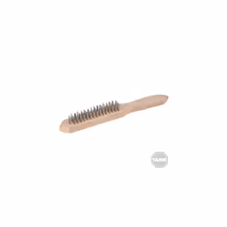 Task Wood Handle 4 Row Steel Wire Brush