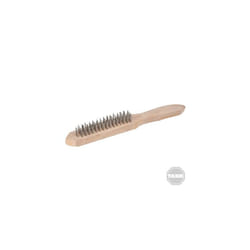 Task Wood Handle 4 Row Steel Wire Brush