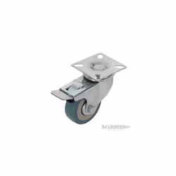 Fixman Braked Swivel Rubber Castor 50mm 50kg - Castor Rubber 50kg 50mm Braked -  castor rubber 50kg fixman 50mm braked swivel 413608