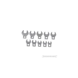 10- 19mm 10 Piece Crows Foot Spanner Set - 10pce Silverline 111508 -  spanner set foot crows 10 10pce silverline 19mm 111508