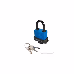 49mm Long Shackle Weather Resistant Padlock - Weather Silverline 48mm 218458 -  padlock long shackle weatherresistant silverl ...