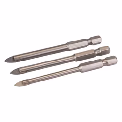 3 Piece Hex Drive Tile & Glass Drill Bit Set - 6 8mm Silverline 3pce 5 224760 - drill tile glass hex drive bit set 6 8mm sil ...