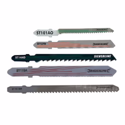 Silverline 75mm / 50mm Metal & Wood Jigsaw Blades Pack x10 - 5 Cut Types