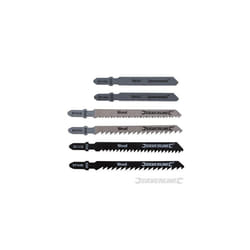 Silverline 75mm / 50mm Metal & Wood Jigsaw Blades Pack x30 - 6 Cut Types