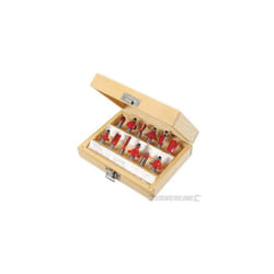 Silverline 8mm Tct Router Bit Set 12pce 8mm