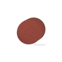 Silverline Hook & Loop Discs Punched 225mm 10pk 225mm 80 Grit - Sanding 272756 -  discs punched hook loop 225mm grit silverline 80 10pk sanding 272756