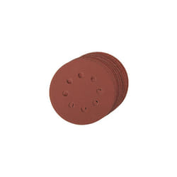 Silverline Hook & Loop Discs Punched 125mm 10pce 125mm 4 x 60, 2 x 80, 120, -  discs hook loop punched 125mm x silverline 10pce sanding grit 479349