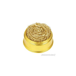 Silverline Soldering Tip Cleaning Ball & Base 60 x 60mm - 281271 Brass Wool -  tip soldering ball cleaning base silverline x 60mm 281271 brass wool