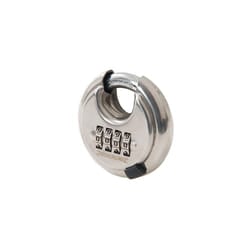 Silverline Stainless Steel Combination Disc Padlock 4-digit 70mm - 4digit -  combination padlock disc steel stainless silverline 4digit 70mm 926157