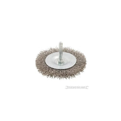 Silverline Power Drill 75mm Crimped Steel Wire Wheel Brush