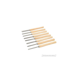 Silverline Wood Turning Chisel Set 8pce 8pce - 303159 -  8pce wood turning chisel set silverline 303159