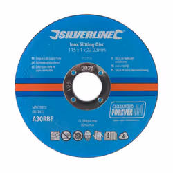 Silverline Inox Slitting Discs 10pk - 115 x 1 x 22.23mm