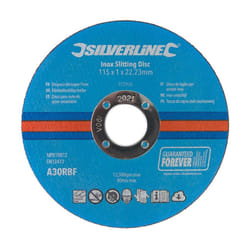 Silverline Inox Slitting Discs 10pk - 115 x 1 x 22.23mm