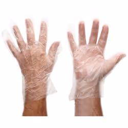 SHIELD HEA00141 Polyethylene Gloves Bags, Large, Clear (Pack of 100)