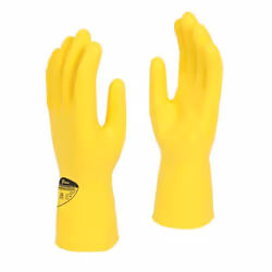 SHIELD Latex Rubber Household Gloves Medium Yellow (Pair) - GR03/Yello