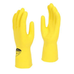 SHIELD Latex Rubber Household Gloves Medium Yellow (Pair) - GR03/Yello