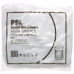 Q-Connect Pedal Bin Liner, White, Pack of 1000