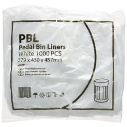 Q-Connect Pedal Bin Liner, White, Pack of 1000