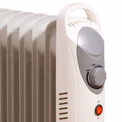 Mini 6 Fin 800w Oil Filled Radiator Portable Electric Heater Thermostat White