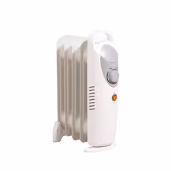 Daewoo Mini Oil Filled Radiator 650W 5 Fin Portable Heater Adjustable Thermostat White