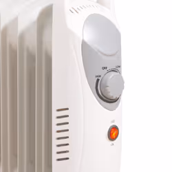 Daewoo Mini Oil Filled Radiator 650W 5 Fin Portable Heater Adjustable Thermostat White