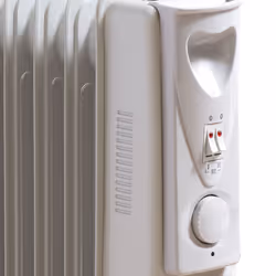 Daewoo Oil Filled Radiator 11-Fin 2500W For Large Rooms Portable With Thermostat