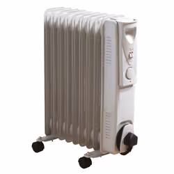 Daewoo Oil Filled Radiator 2000W 9 Fin Portable Heater Adjustable Thermostat White