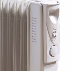 Daewoo Oil Filled Radiator 2000W 9 Fin Portable Heater Adjustable Thermostat White