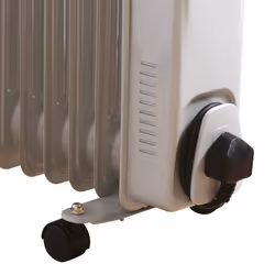 Daewoo Oil Filled Radiator 2000W 9 Fin Portable Heater Adjustable Thermostat White