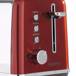 DAEWOO KENSINGTON 2 SLICE TOASTER RED