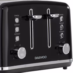 DAEWOO KENSINGTON 4 SLICE TOASTER BLACK