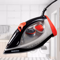 Daewoo SDA1590GE iron Dry & Steam iron Ceramic soleplate 2600 W Black, Grey, Red