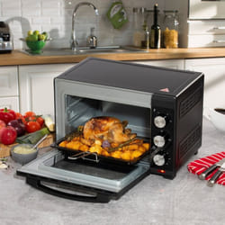 Daewoo 23L Electric Mini Oven 1300W Adjustable Temperature Control Space Saving 90Â°C - 230Â°C Timer 60min for Baking Grill Toast