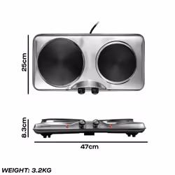 Daewoo Double Stainless Steel Hot Plate