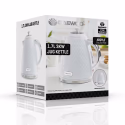 Daewoo SDA1780, 1.7 L, 3000 W, White, Plastic, Cordless