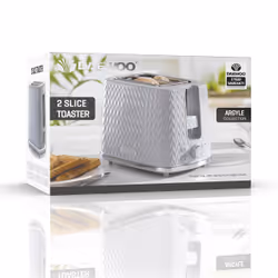 Daewoo SDA1821, 2 slice(s), Grey, Plastic, 930 W, 160 mm, 269 mm