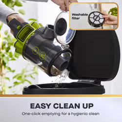 Daewoo 700W Tornado Cyclonic Bagless Cylinder Vacuum Cleaner Dry Carpet Floor 700W  Easy Wash HEPA Filter Cyclonic Suction FLR00046