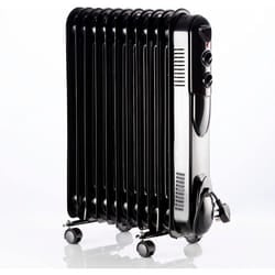Daewoo 11 Fin 2500W Oil Filled Radiator Portable Electric Heater With Thermostat