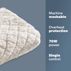 Daewoo Heated Electric Blanket With Skirt Energy Efficient Fleece Single Double King Sizes - Single