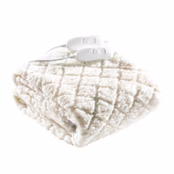 Daewoo Heated Electric Blanket With Skirt Energy Efficient Fleece Single Double King Sizes - King
