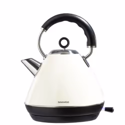 Daewoo Kensington Retro Electric Matching Toaster and Kettle Set 1.7L Rapid Boil 4 Slice Vintage Combo Bundle Pack Stainless Steel Range Combo - Cream