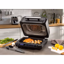Daewoo 8 in 1 Health Grill & Air Fryer Cabinet Open Smokeless