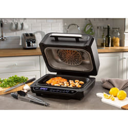 Daewoo 8 in 1 Health Grill & Air Fryer Cabinet Open Smokeless