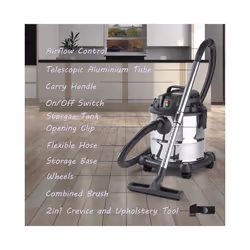 Daewoo Wet & Dry Cylinder Vacuum Cleaner 1000W 20 Litre Dust Tank for Outdoor Indoor