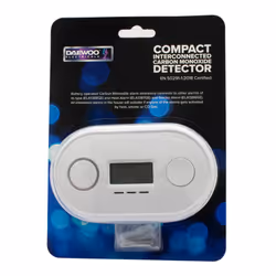 Daewoo Electricals Smoke Heat Carbon Monoxide Alarm Wireless Interconnected 10 Year Battery - CO2 Alarm