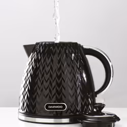 Daewoo Argyle 1.7L Rapid Boil Jug Kettle 2 Slice Toaster and 800W Microwave Triple Pack Black