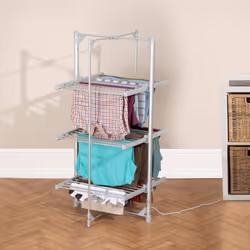 Daewoo 3 Tier Heated Airer Foldable Clothes Drying Rack 300W Energy Efficient