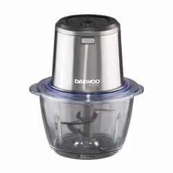 Daewoo 200W Cordless Pro Electric Food Chopper & 1L Glass Bowl Stainless Steel
