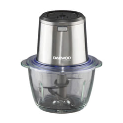 Daewoo 200W Cordless Pro Electric Food Chopper & 1L Glass Bowl Stainless Steel