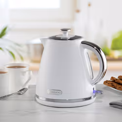 Daewoo Stirling Kettle and Toaster Bundle Pyramid Set 1.7L Rapid Boil 2 Slice - White